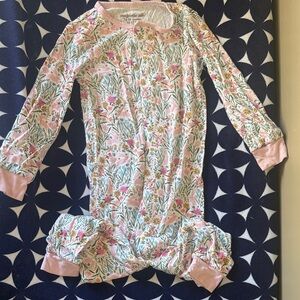 Magnetic Me Kids Pajama Set - Pink and Green Floral 12-18months